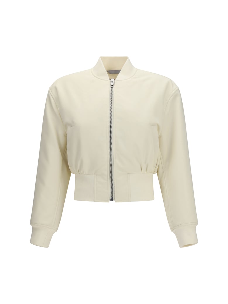cropped bomber jacket ivory by Selfnex