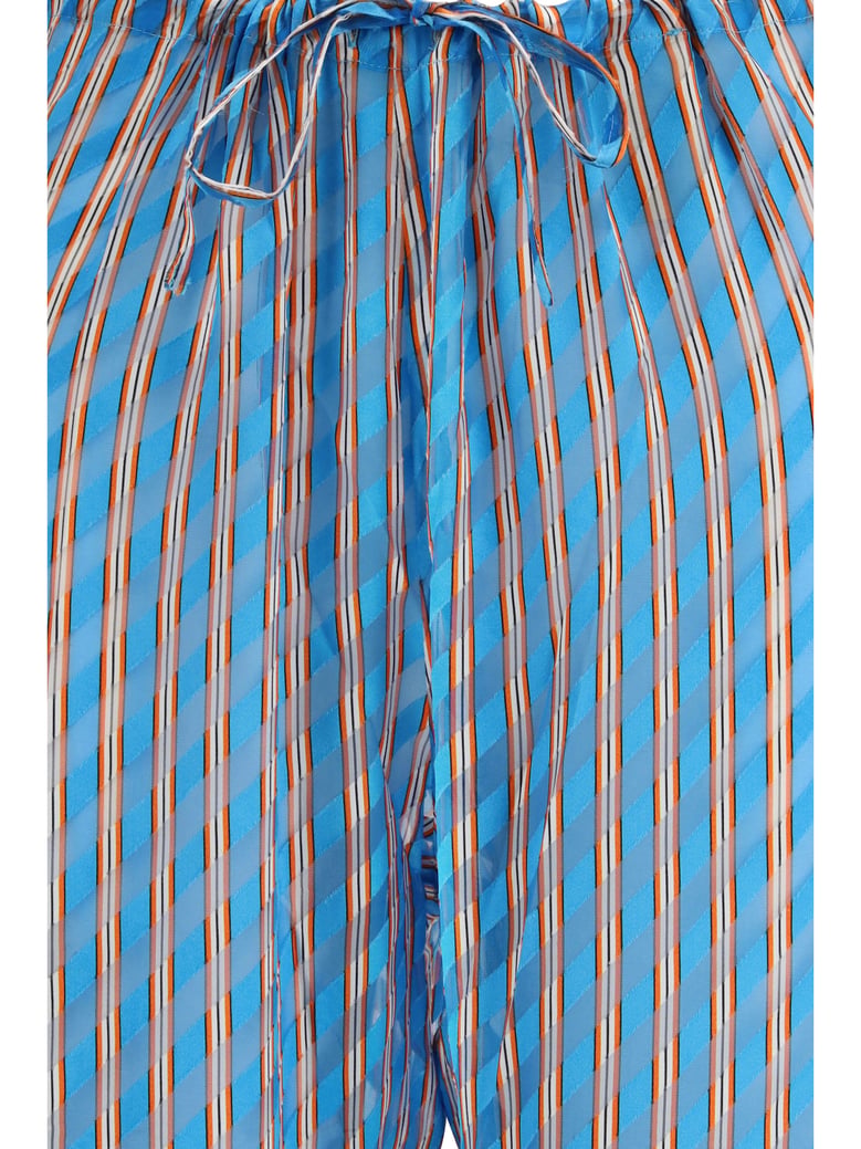 pants striped turquoise by Selfnex