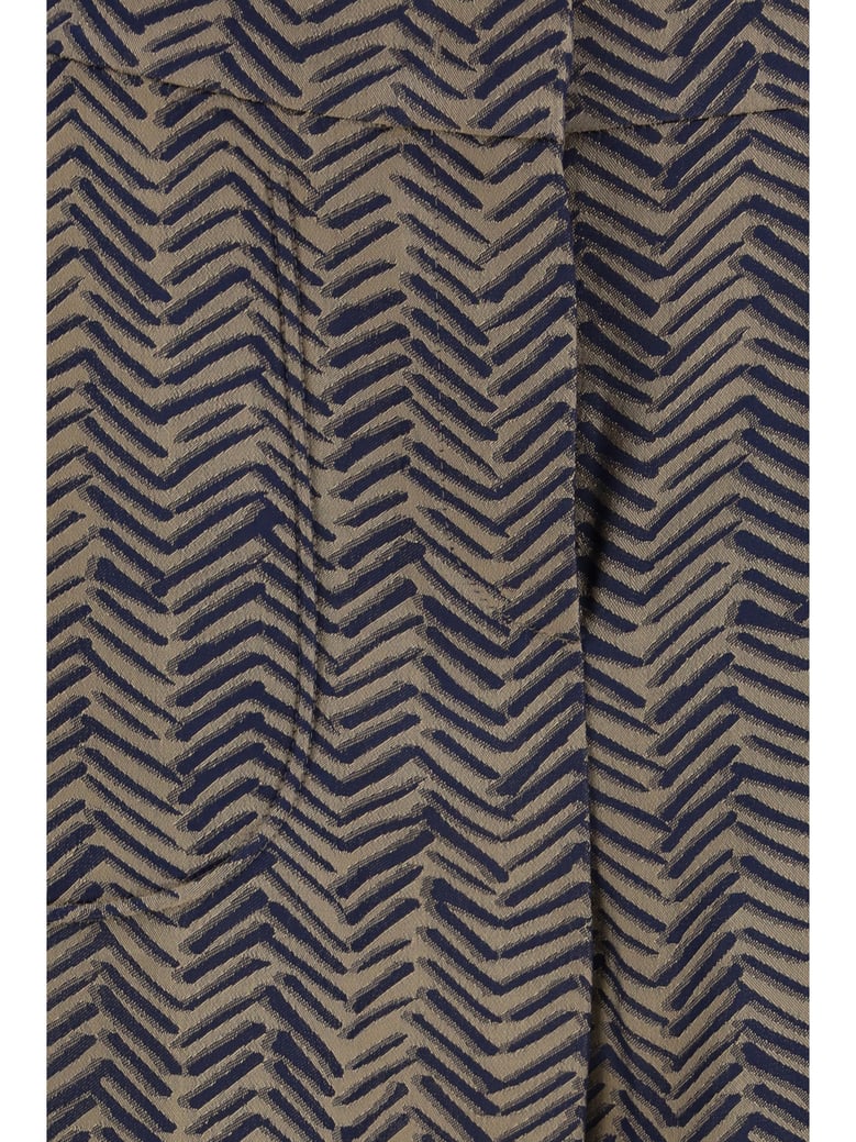 trousers chevron jacquard viscose medieval blue by Selfnex