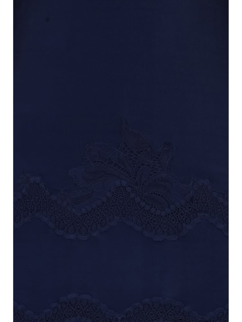 dress deep navy lace and jersey by Selfnex