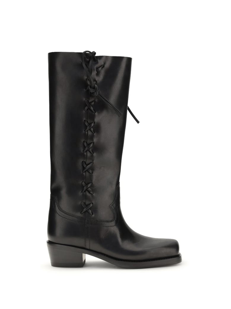boots roxanne black calfskin by Selfnex