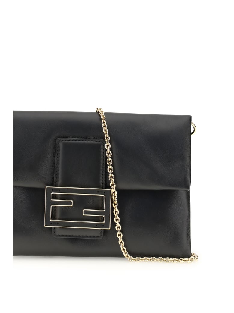 baguette clutch bag black/soft gold by Selfnex