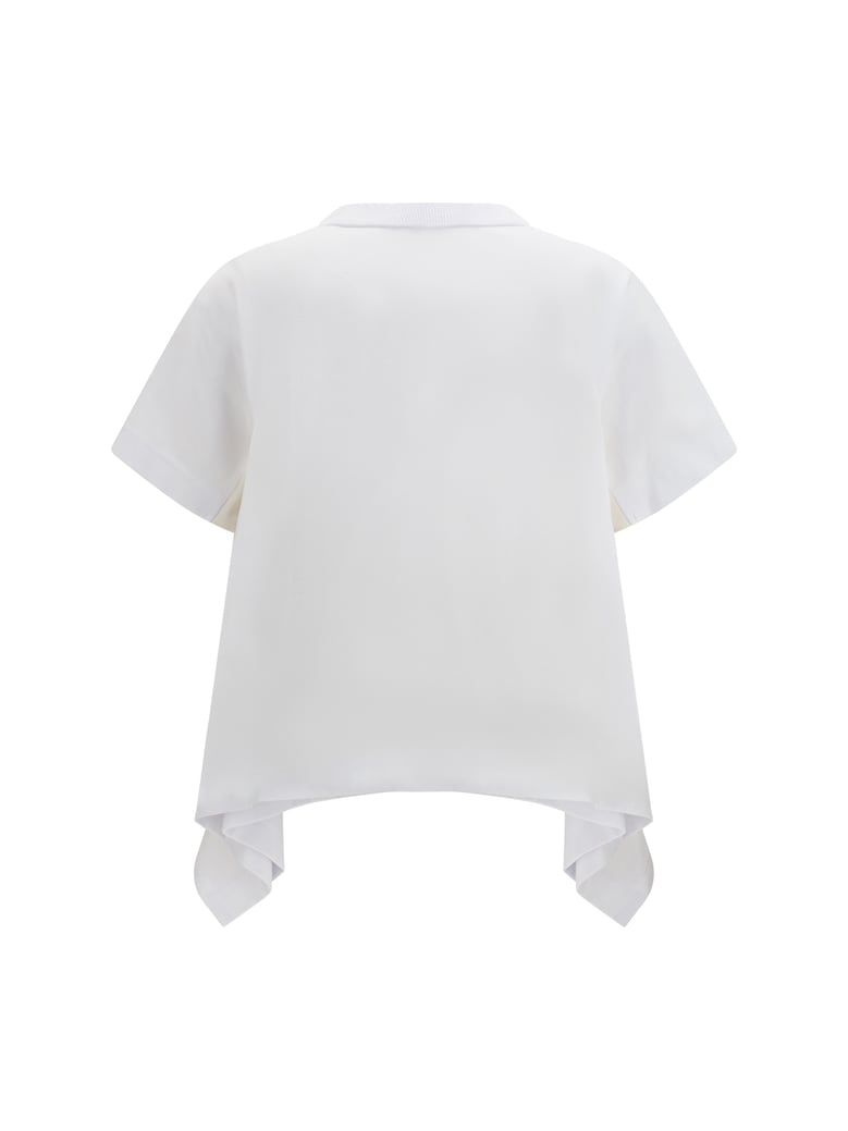t-shirt light weight denim & cotton jersey white by Selfnex