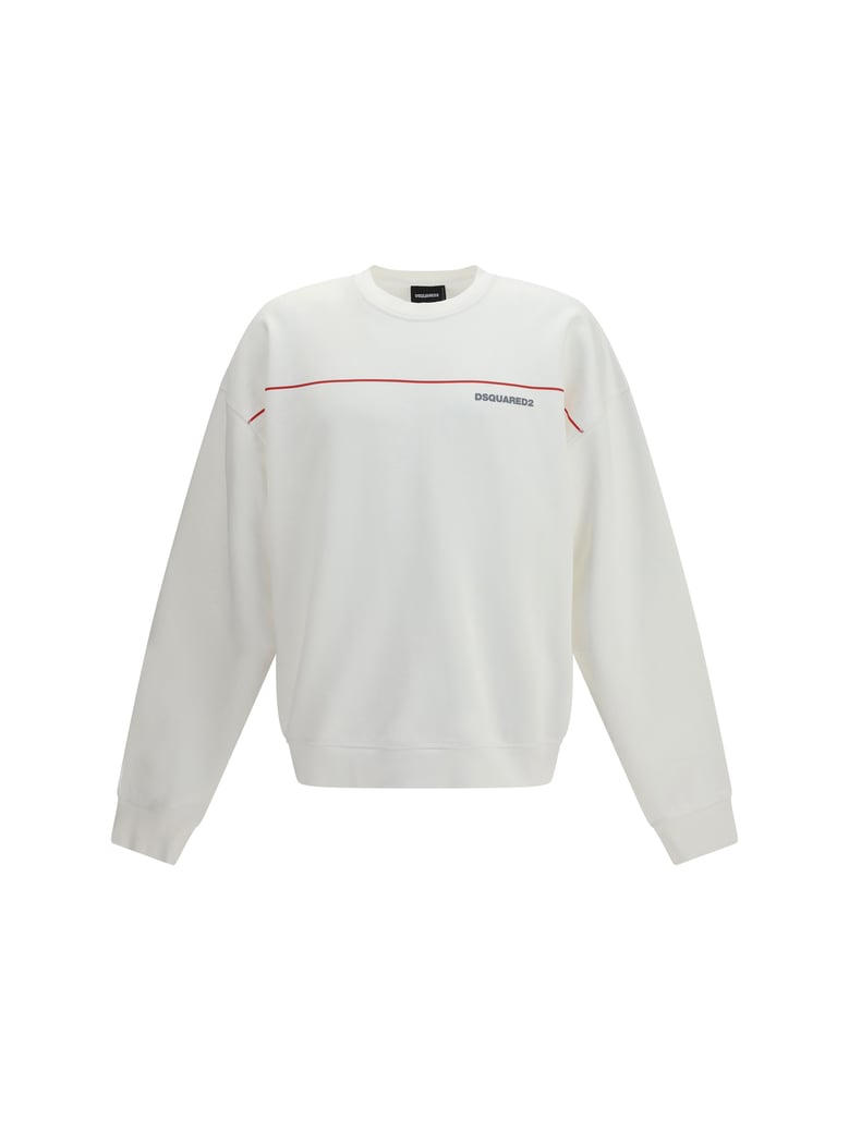 cotton crew neck sweatshirt white by Selfnex