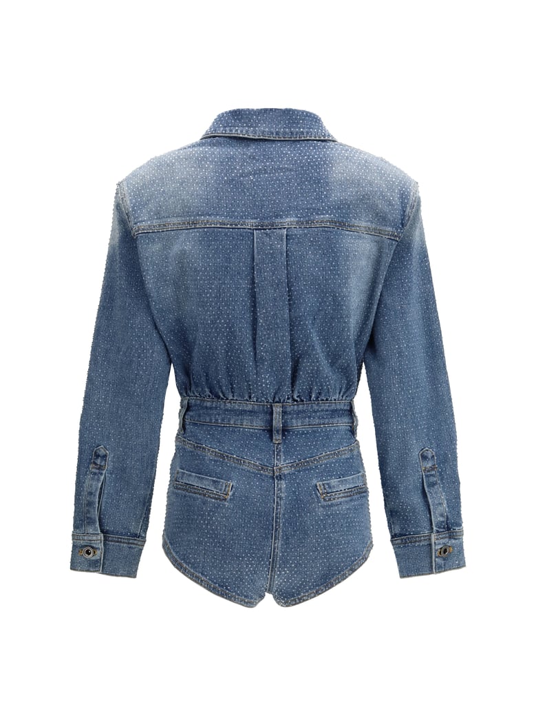 playsuit rhinestone denim blue by Selfnex