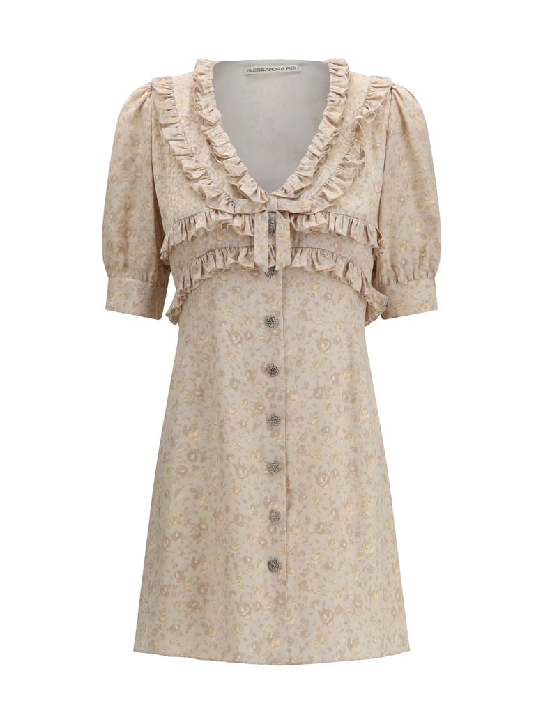 dress in cream silk by Selfnex