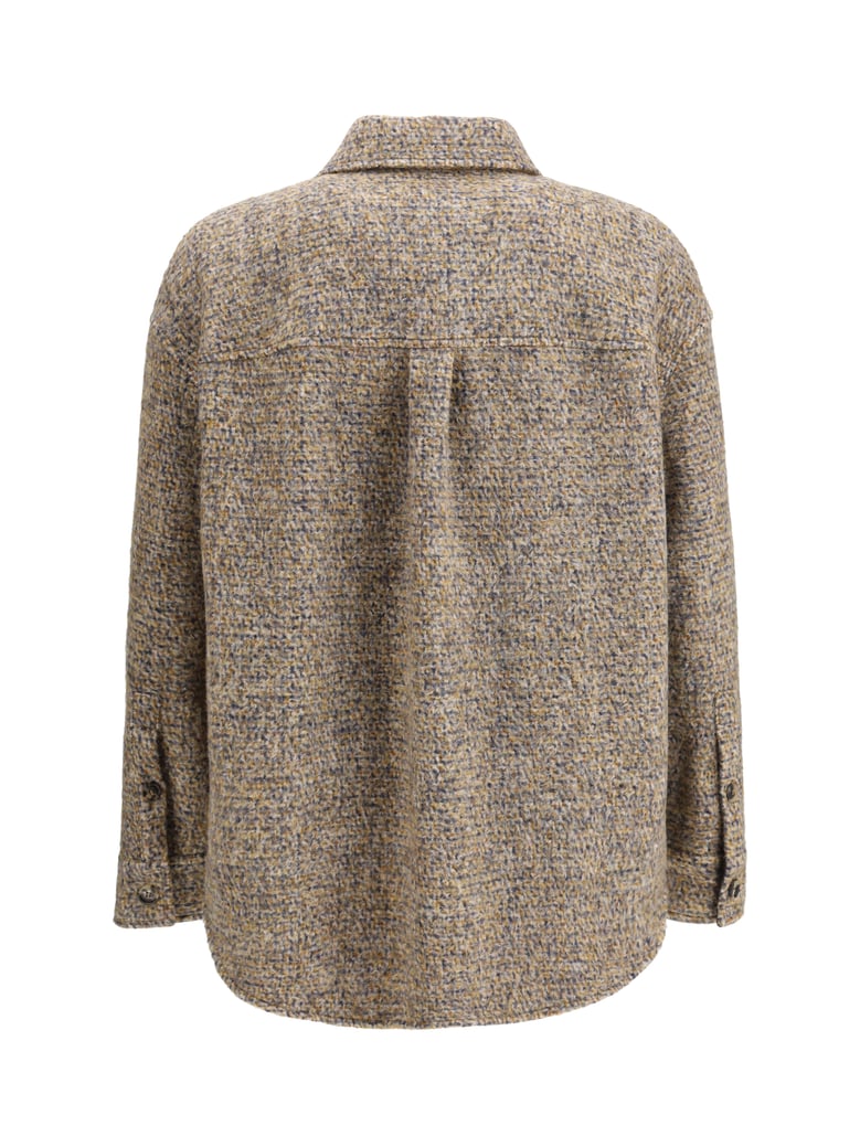 overshirt mélange wool beige/blue by Selfnex