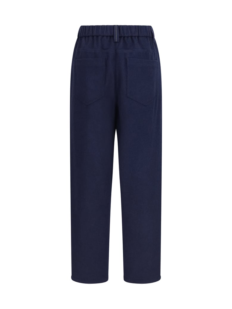 stretch wool pants blue by Selfnex