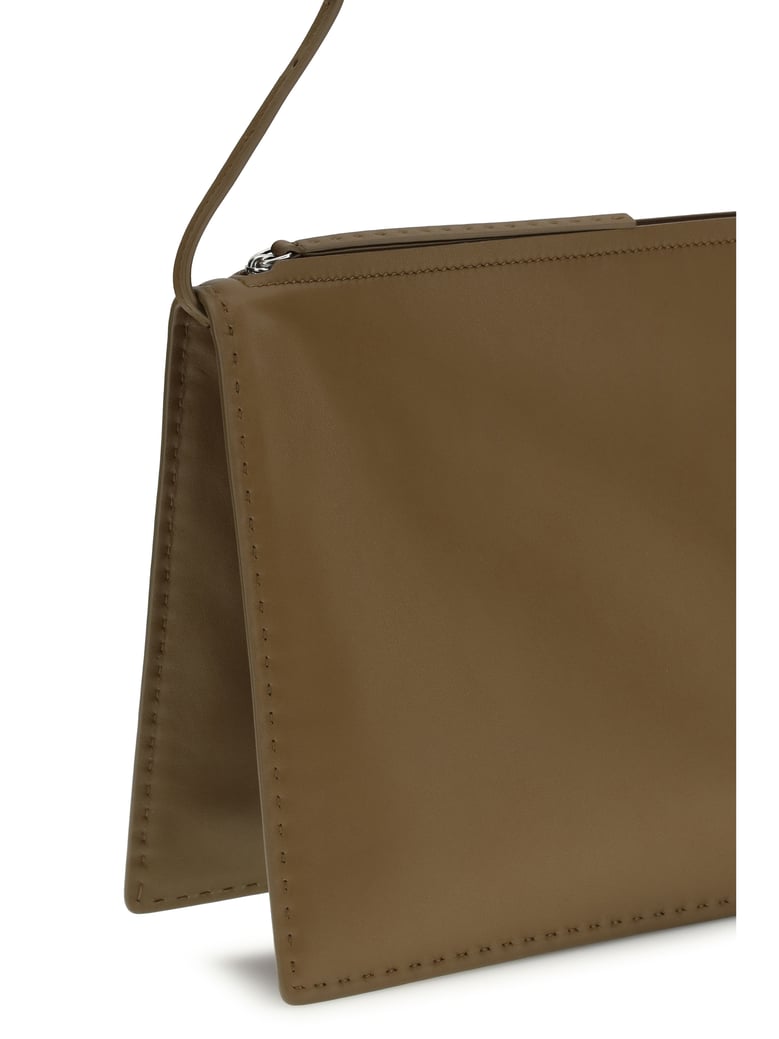 glove clutch caramel/silver by Selfnex