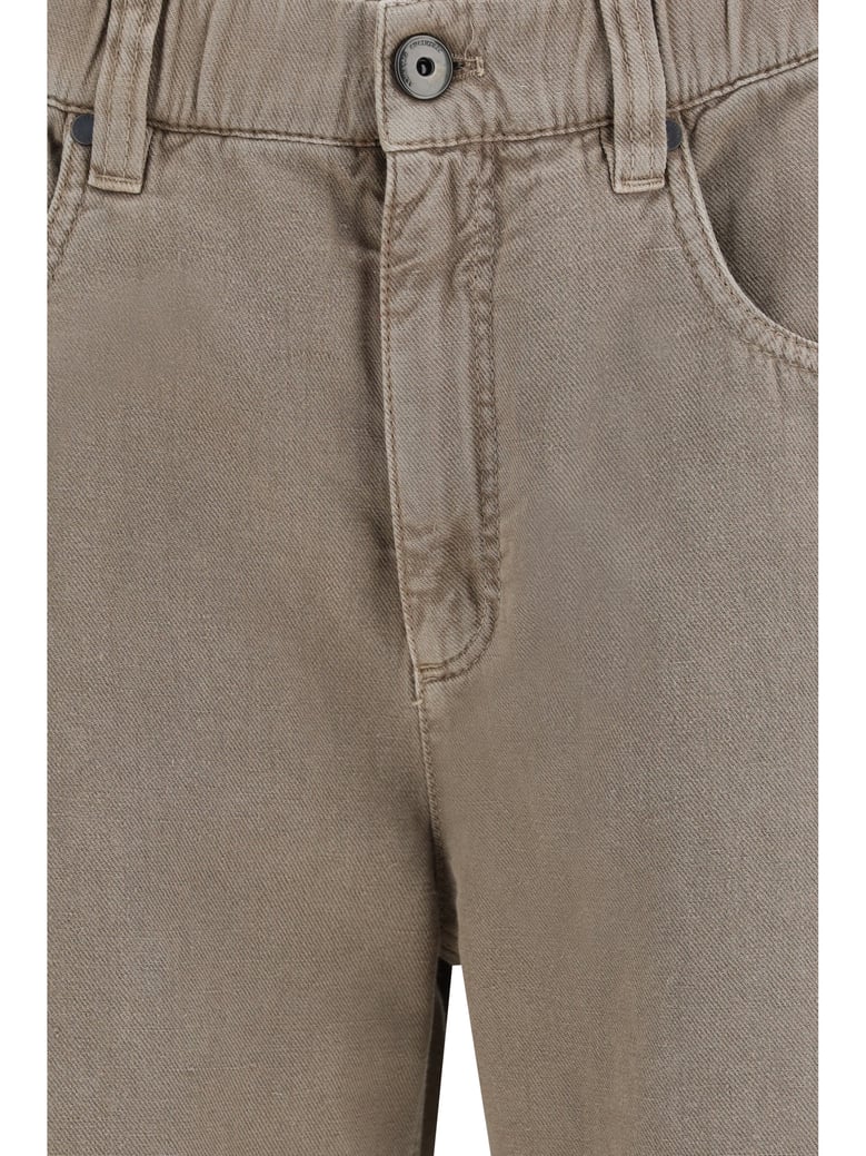 wide-leg jeans earth brown by Selfnex