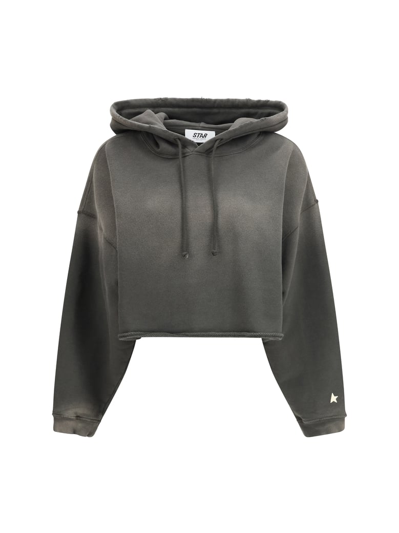 cropped hoodie charcoal cotton by Selfnex