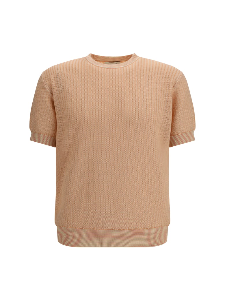 sweater cotton-silk orange/white by Selfnex