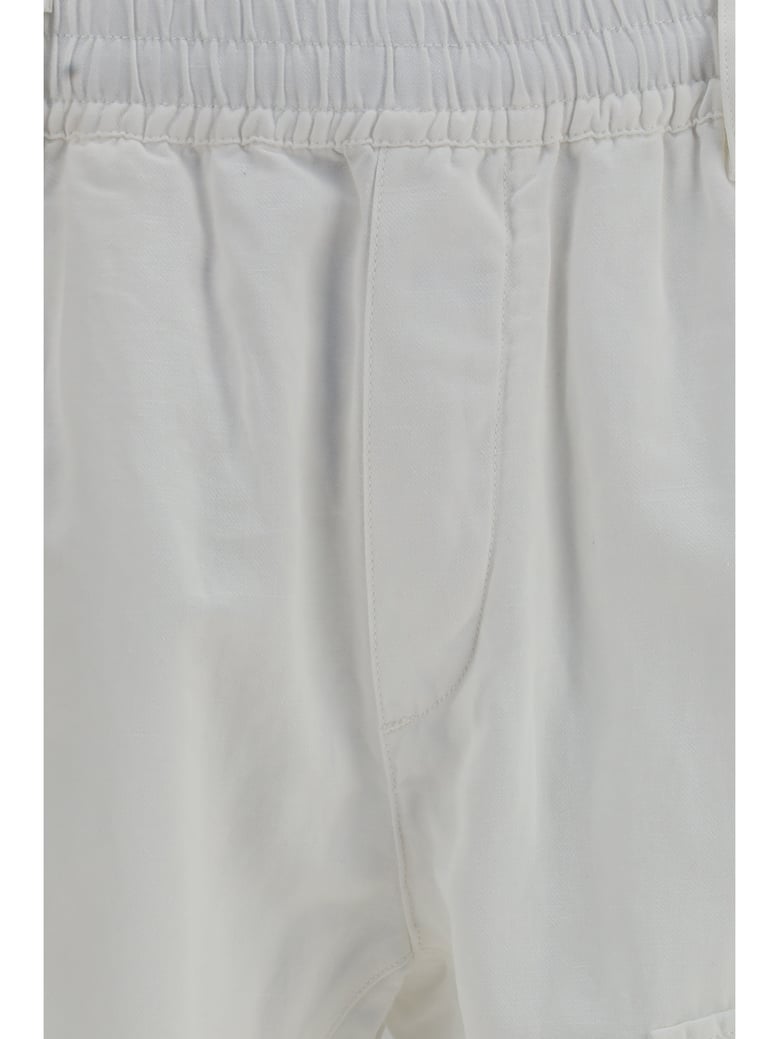 cargo pants boxy lens gauze white by Selfnex