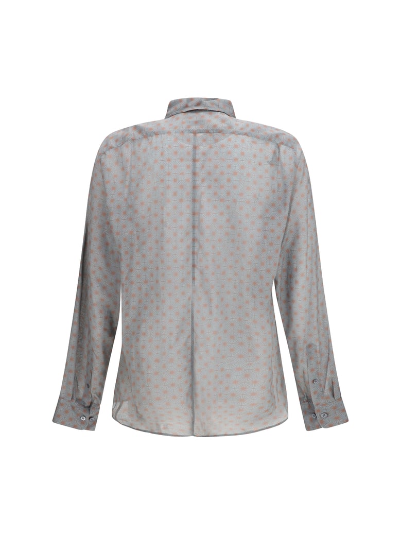 long-sleeved cotton shirt steel by Selfnex