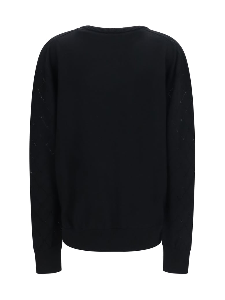 v-neck sweater, black by Selfnex