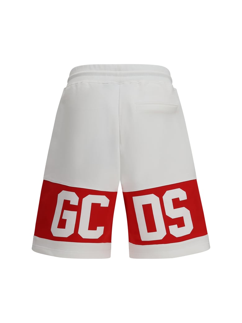 sweat shorts band logo optic white/red by Selfnex