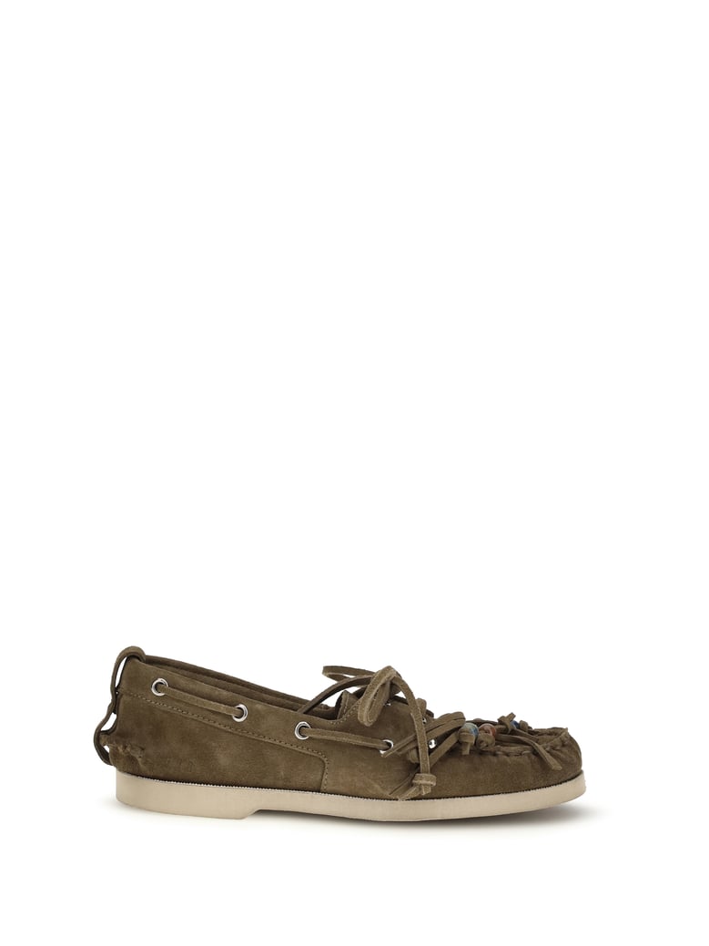 boat loafers khaki calf leather by Selfnex