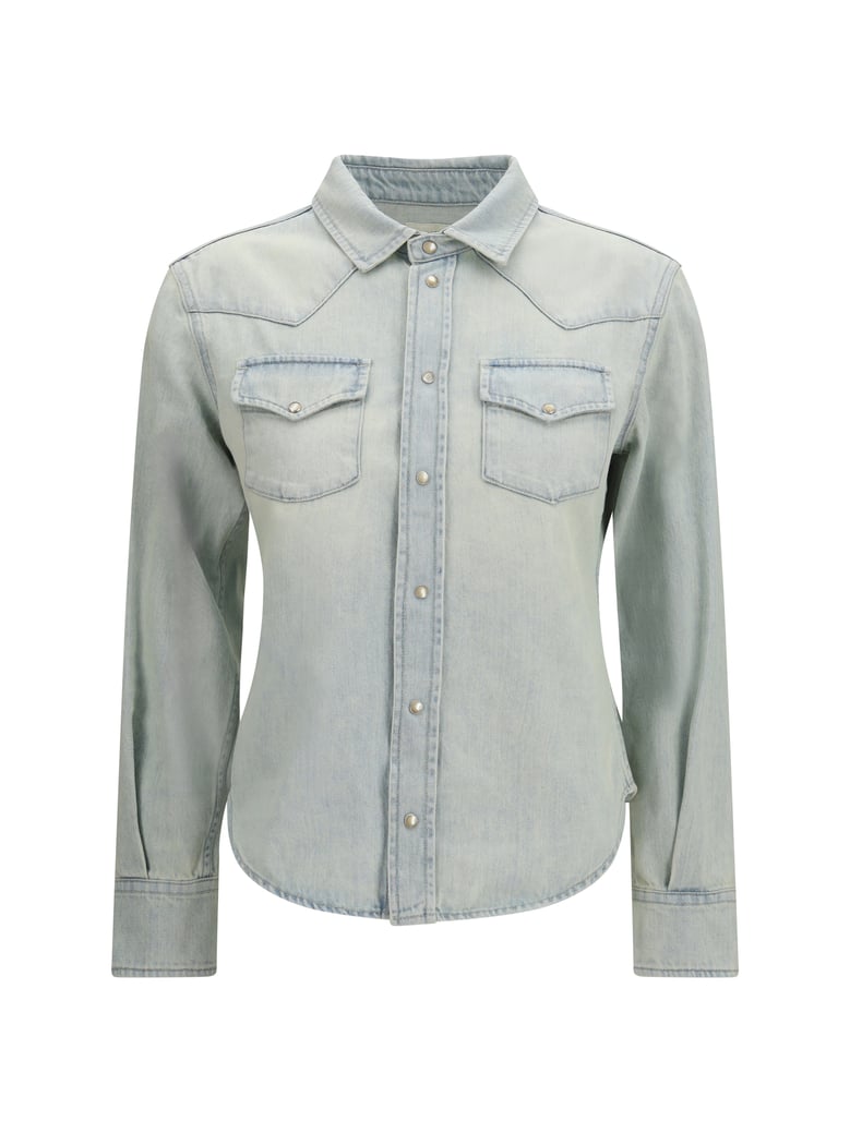 shirt western light blue denim by Selfnex