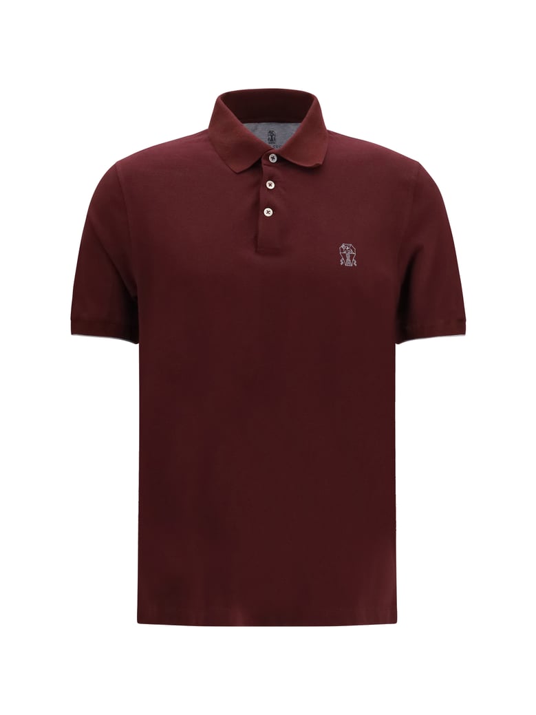 polo shirt burgundy/grey by Selfnex