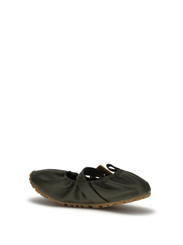 ballerinas buckle-strap green by Selfnex