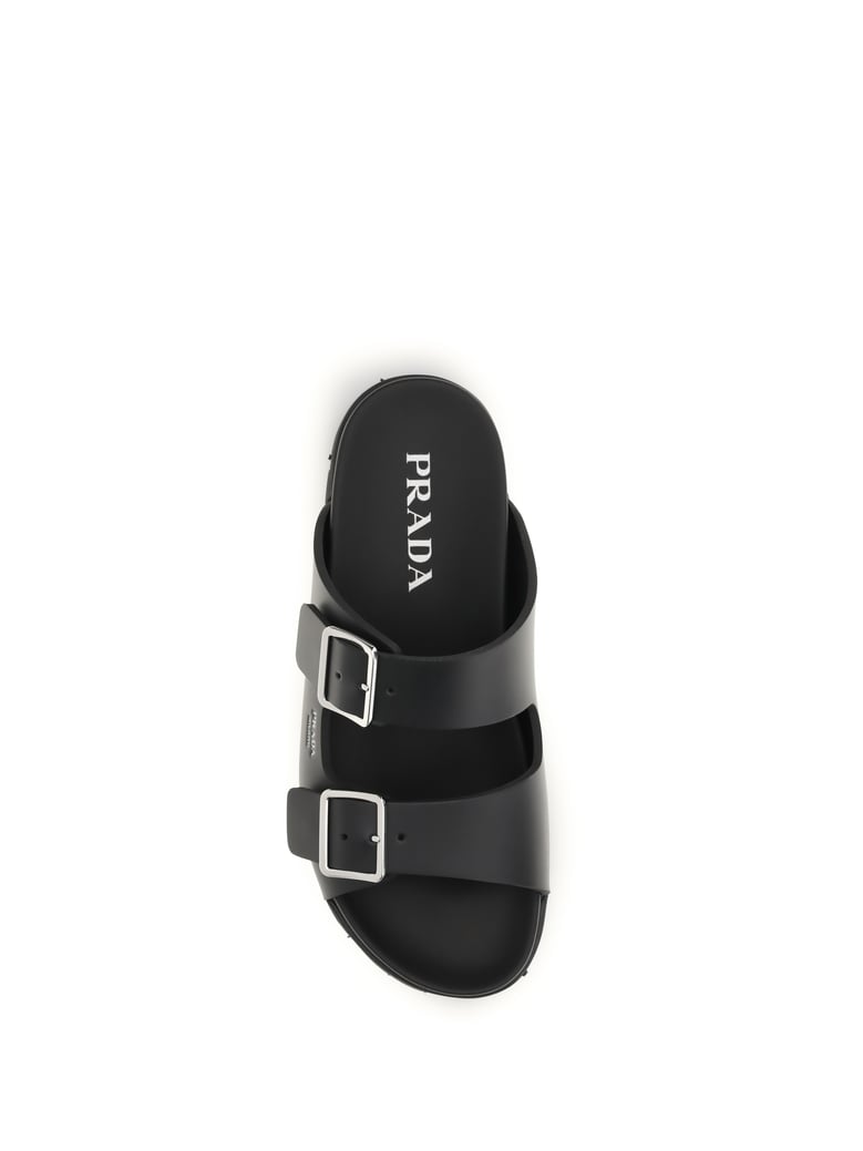 leather sandals black by Selfnex