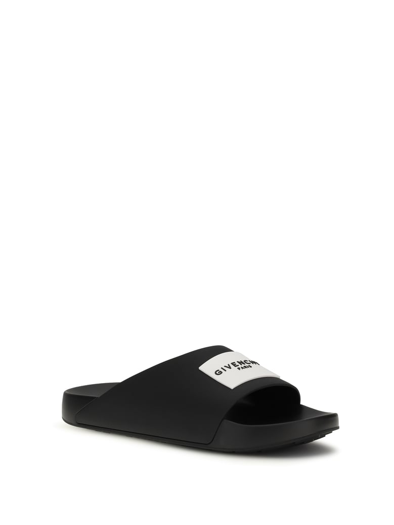 rubber slippers label slide black by Selfnex