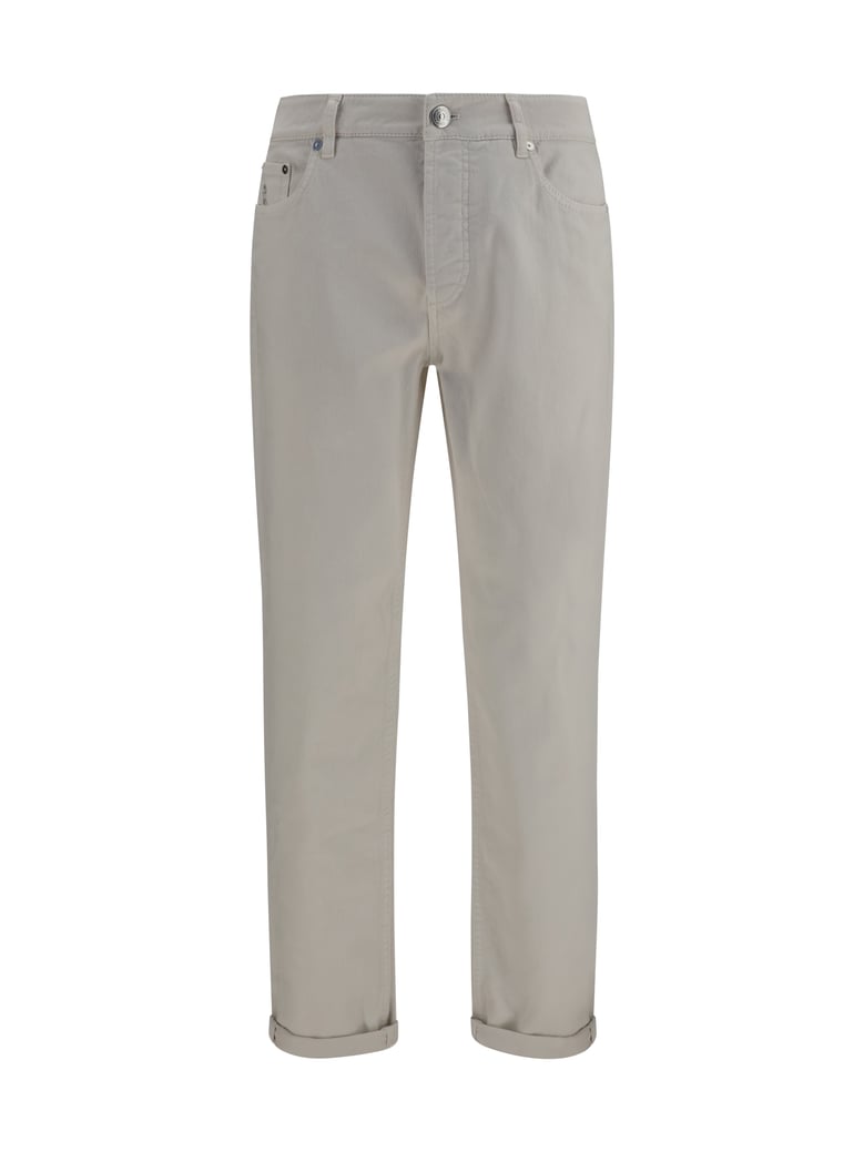 jeans with turn-up hem by Selfnex