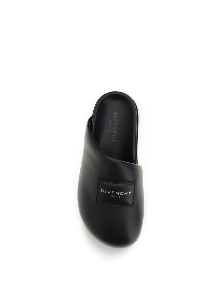 leather mules black by Selfnex