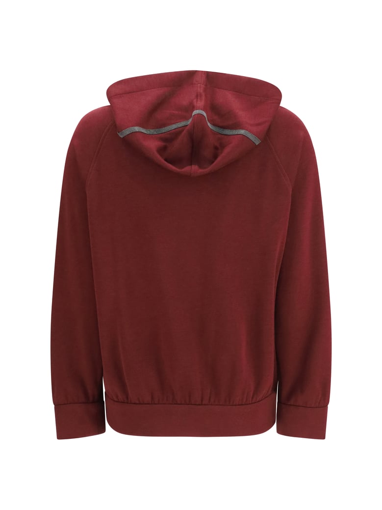 long-sleeve zip hoodie cabernet by Selfnex