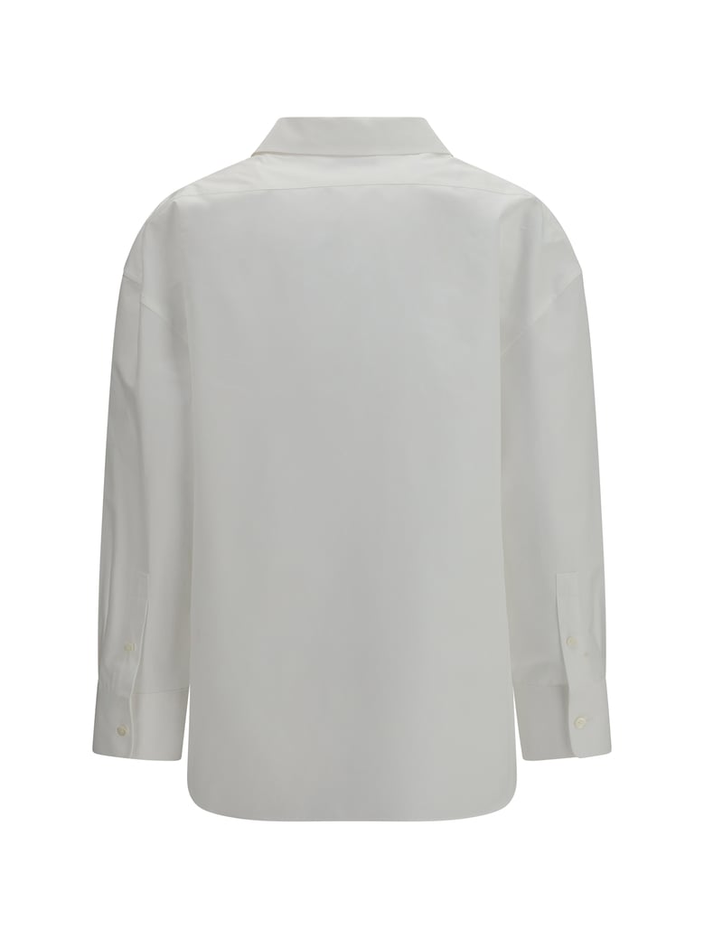 cotton poplin shirt white by Selfnex