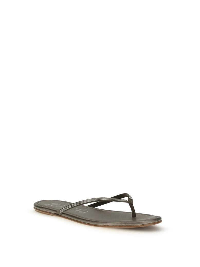 flip-flops olivade satin-greige by Selfnex