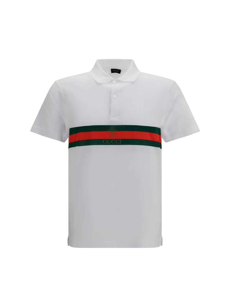 polo shirt with web white/multicolour by Selfnex