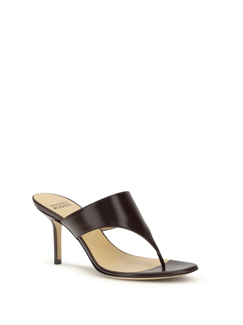 thong sandals bordeaux leather by Selfnex