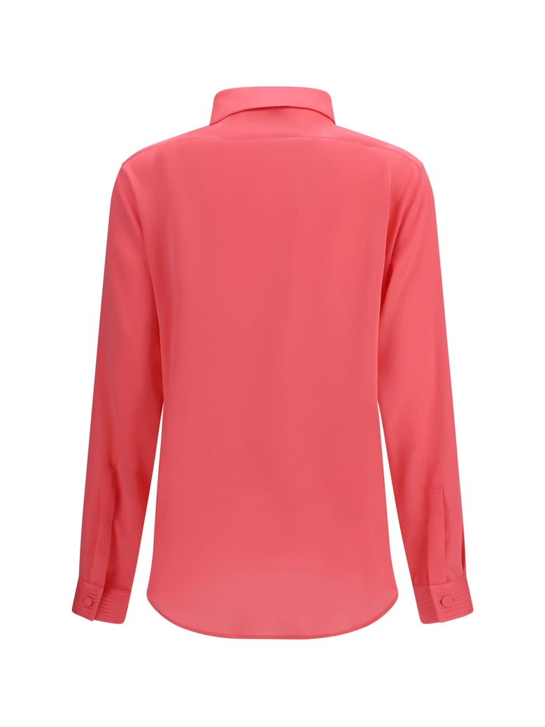tuxedo shirt pleated bib silk bright fuchsia by Selfnex
