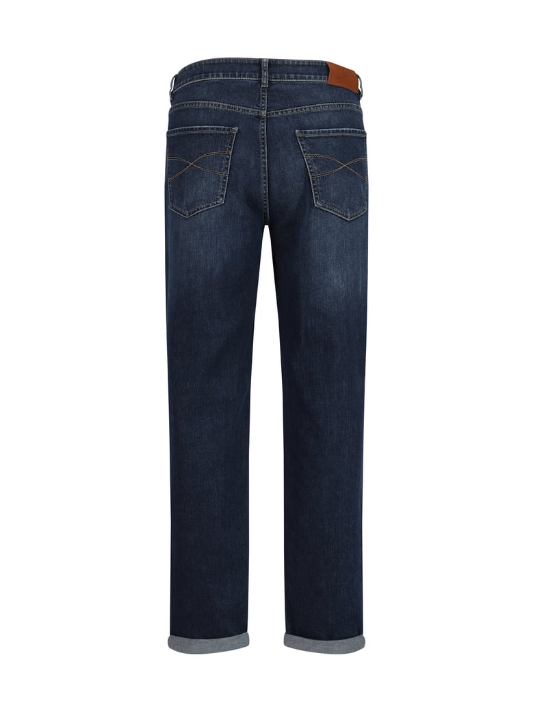 straight cotton jeans with five-pocket design by Selfnex