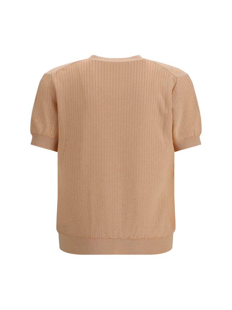 sweater cotton-silk orange/white by Selfnex