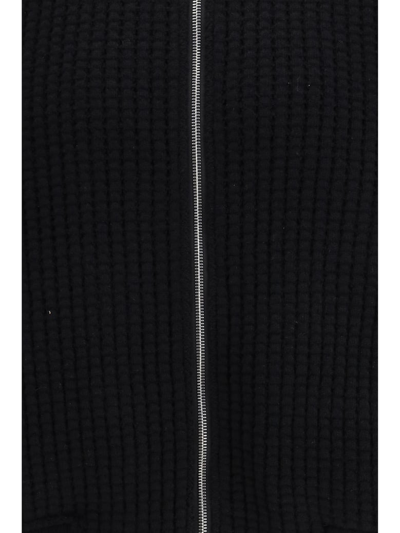 knit bomber jacket black by Selfnex