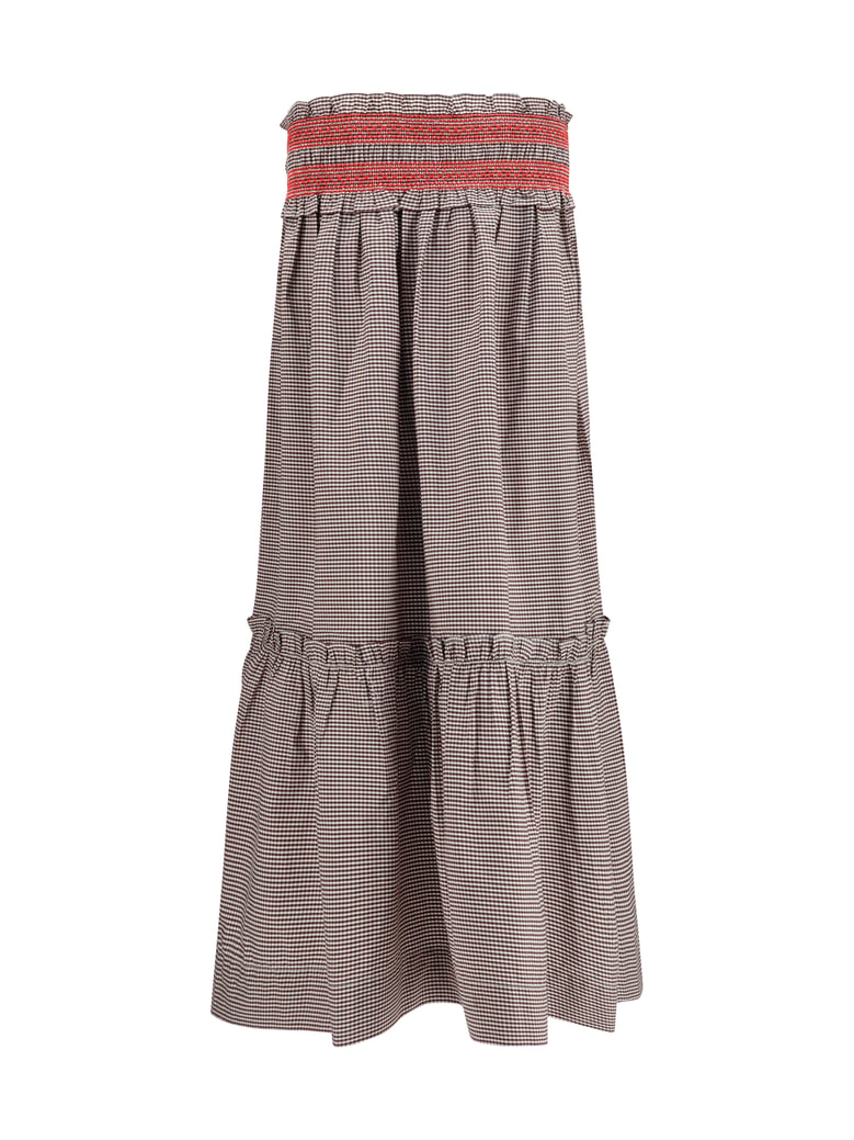 skirt, checked cotton by Selfnex