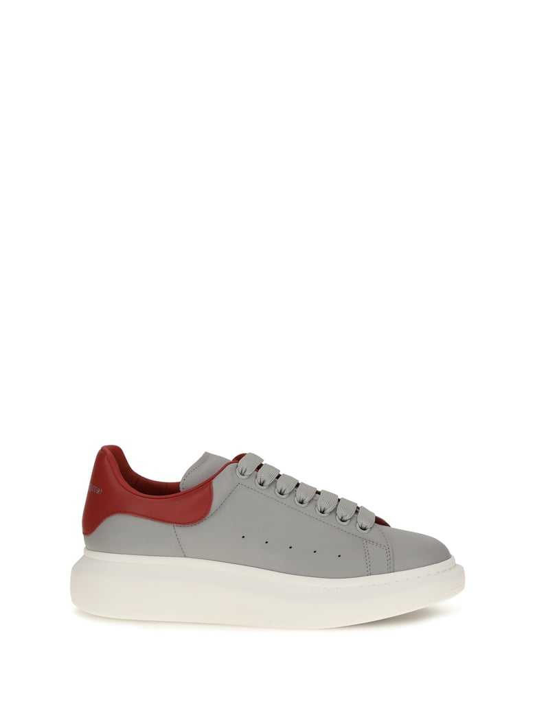 leather sneakers grey/flame by Selfnex