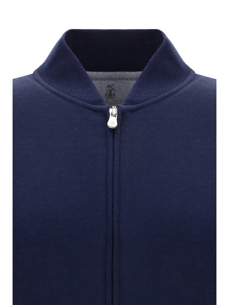 cotton zip sweatshirt cobalt by Selfnex