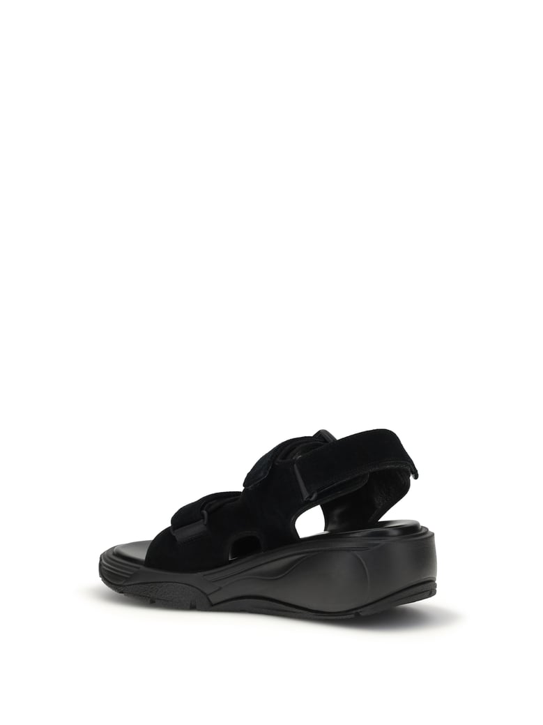 sandals pace runner suede black by Selfnex