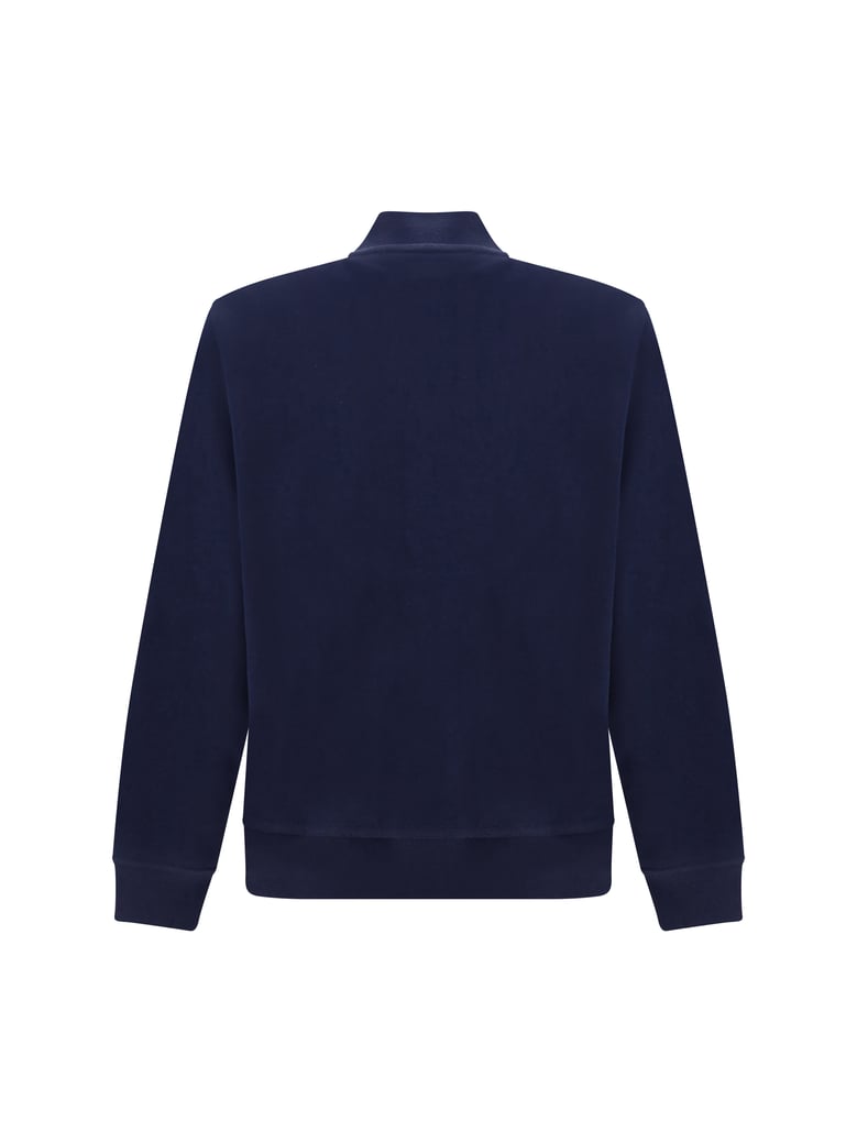 cotton zip sweatshirt cobalt by Selfnex