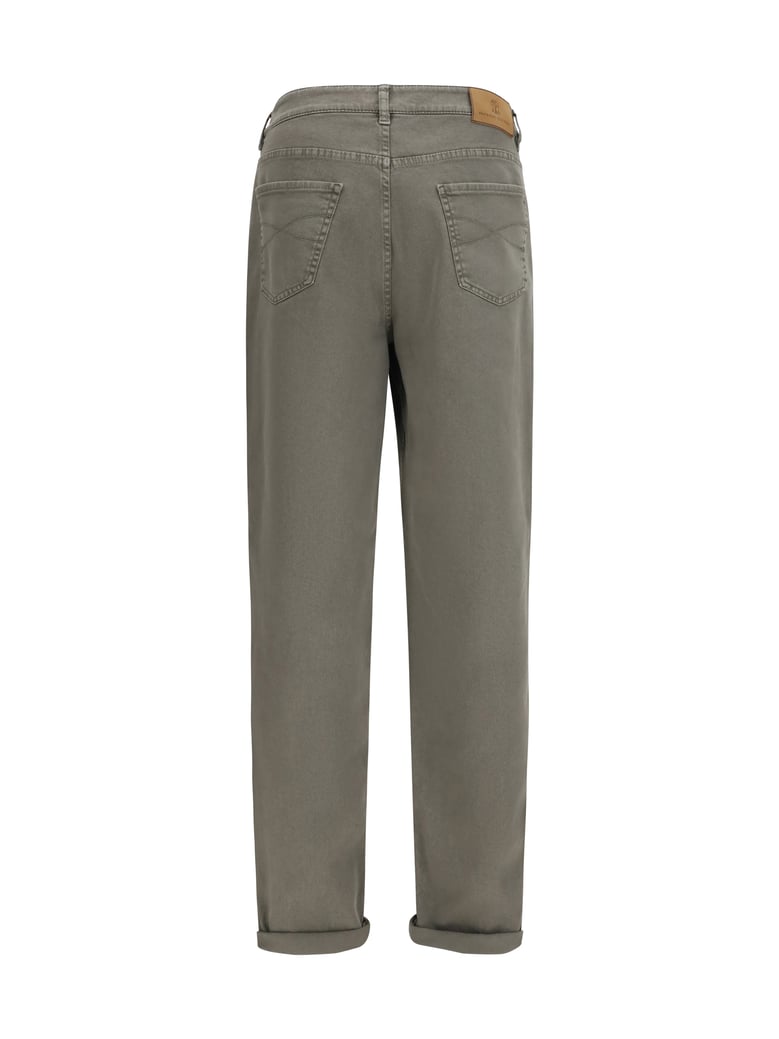 jeans with turn-up hem army washed by Selfnex