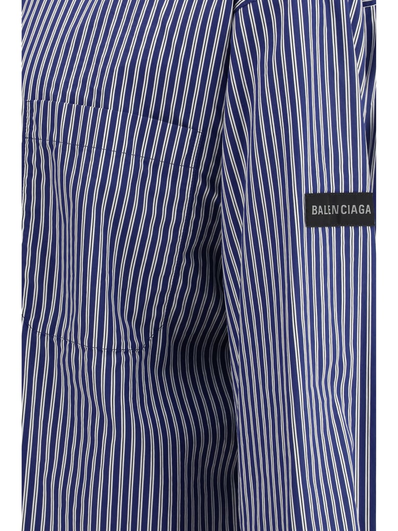 oversized poplin shirt navy/white by Selfnex
