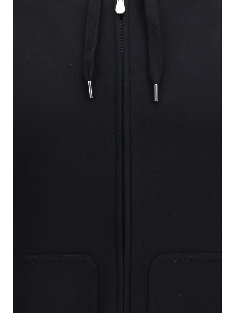 hoodie cotton zip-up black by Selfnex