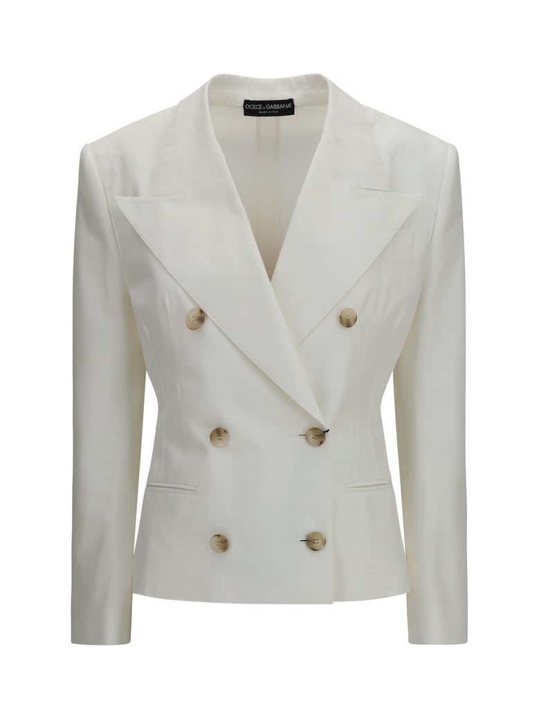 double-breasted blazer optical white by Selfnex