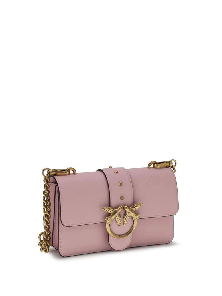shoulder bag love one light pink/antique gold by Selfnex