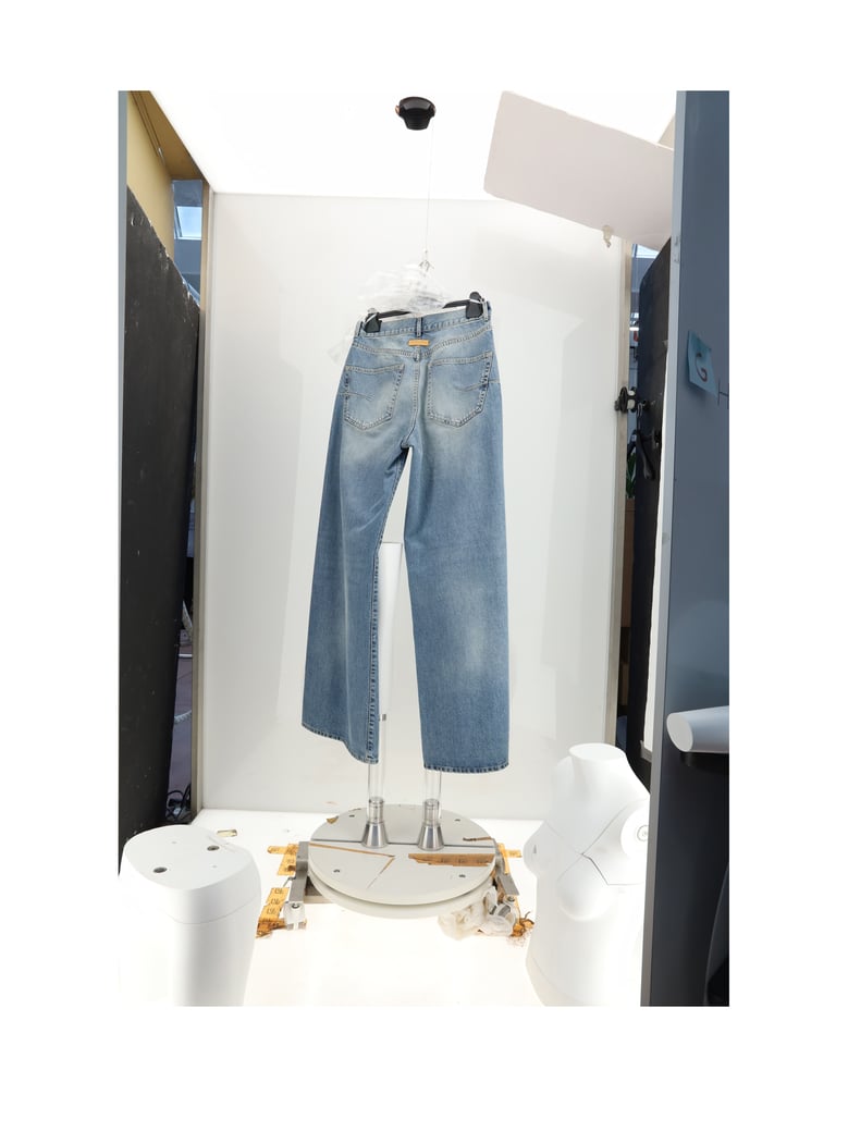denim trousers eth-pantalon blue by Selfnex