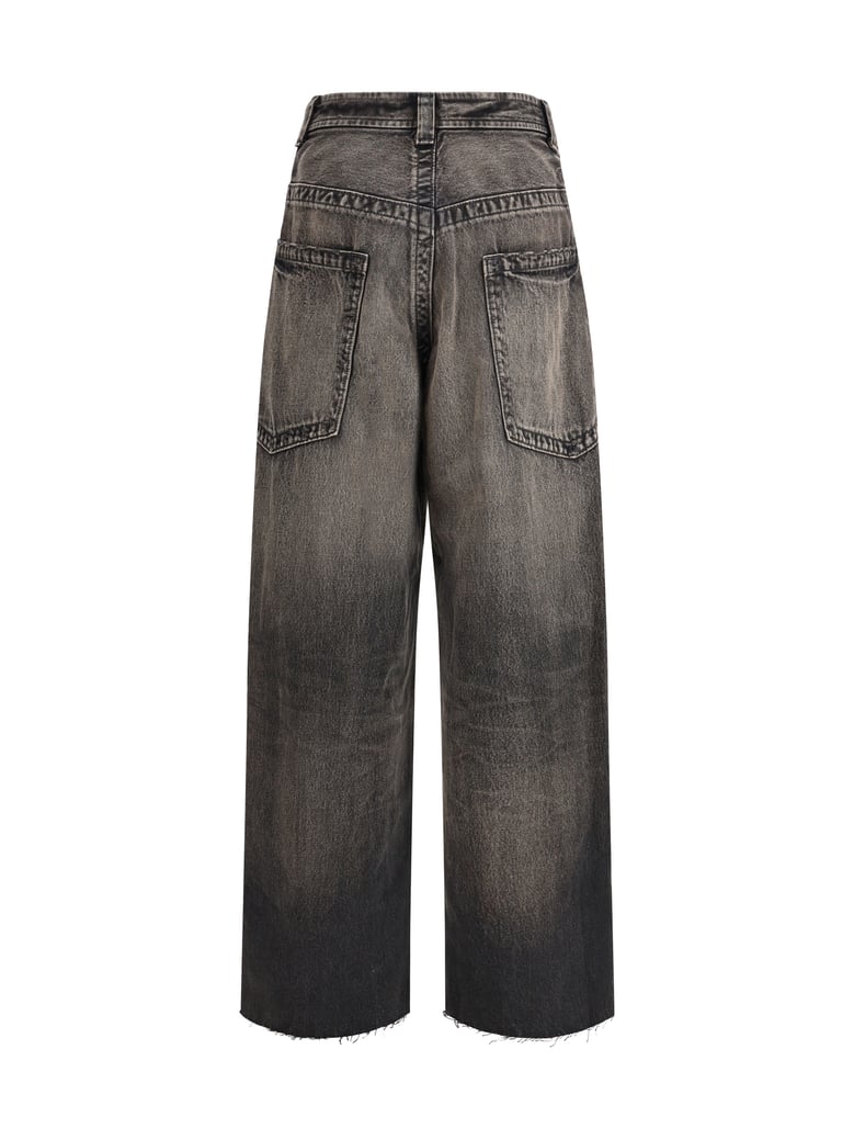 wide denim jeans 'amateur sewn like' black by Selfnex