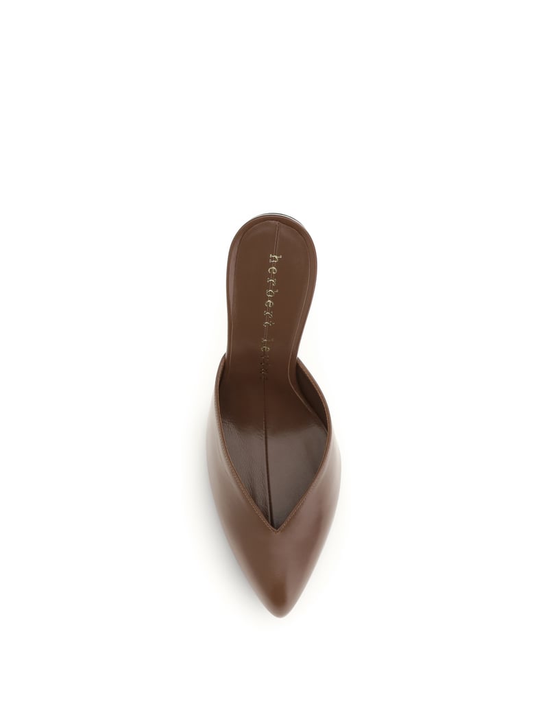 mules sitting pretty caramel leather by Selfnex